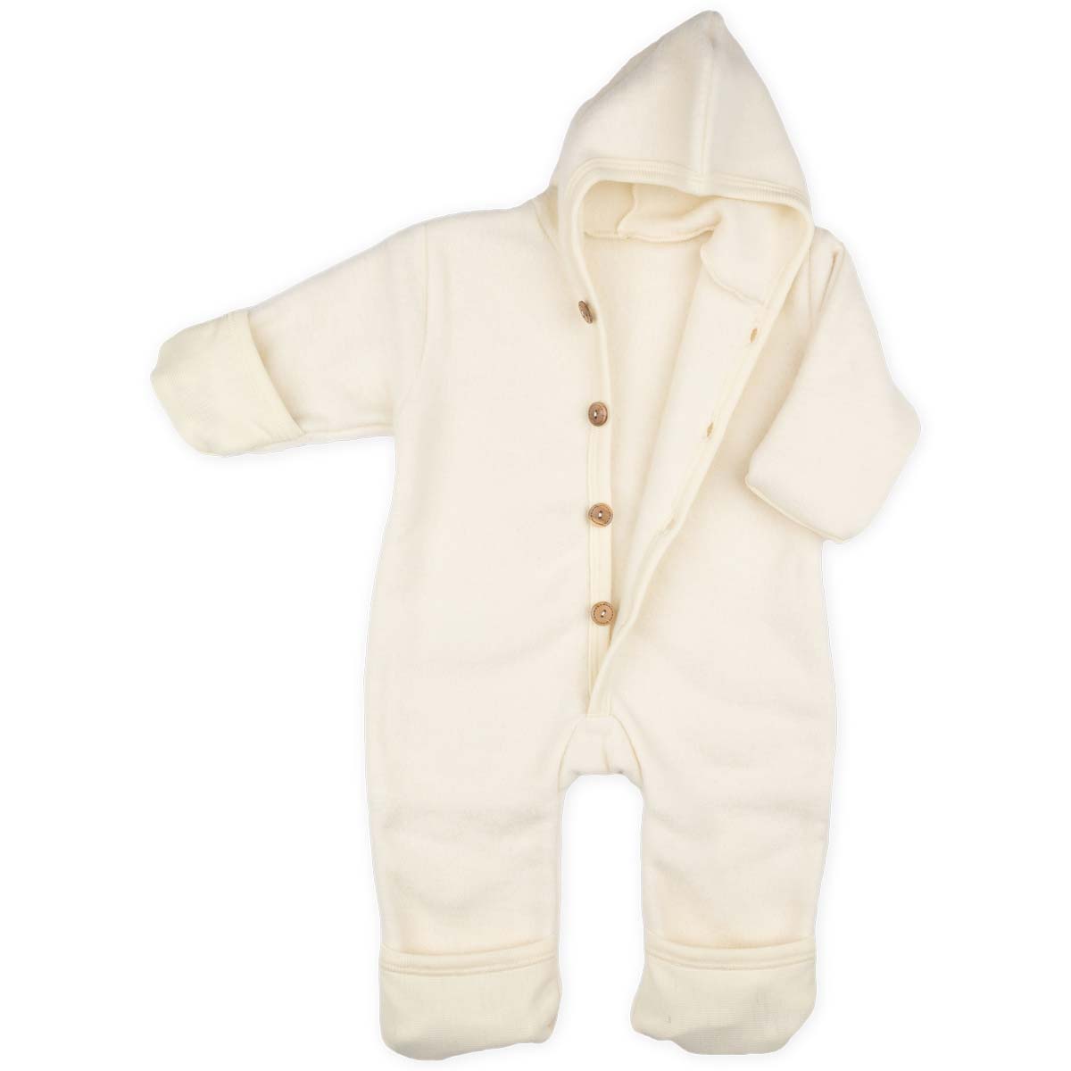 Cosilana Baby Woll-Overall in Naturweiß